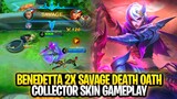 Benedetta 2x Savage Death Oath Collector Skin Gameplay | Mobile Legends: Bang Bang