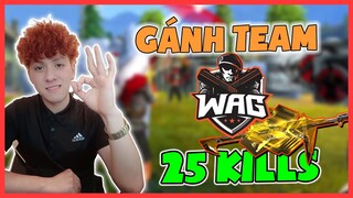 [ Free Fire ] Xuất Thần Gánh Team WAG Bằng Mp40 Bích Vàng Lấy Top 1 Càn Quét Bản Đồ 25Kill - Học Mõm