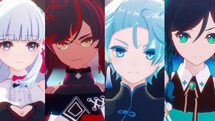 [Genshin Impact MMD]-Four-member band-Let our voices resound throughout the continent of Teyvat