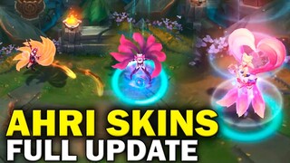 Ahri Visual Update - ALL SKINS - League of Legends