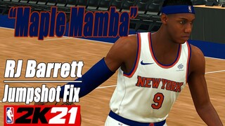 RJ Barrett Jumpshot Fix NBA2K21 with Side-by-Side Comparison