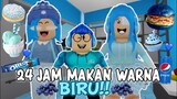 24 JAM MAKAN WARNA BIRU!!🐳💙 | ROBLOX BROOKHAVEN INDONESIA 🇮🇩 |