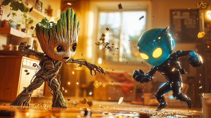 Groot vs Alien | Groot Battles Alien Invaders! Action-Packed 'I Am Groot' Adventure!