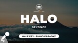 Halo - Beyonce (Male Key - Piano Karaoke)