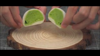 làm bánh mochi nhân kem matcha #food