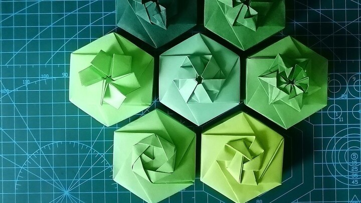 [Origami] กล่องกระดาษหกเหลี่ยม 7 ชิ้น คุณเลือกกล่องไหน?