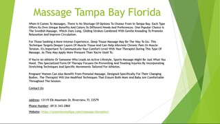 Massage Tampa Bay Florida