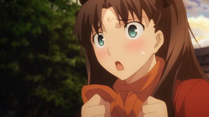 Toosaka was hit by Shirou's straight ball again and couldn't hold back any longer...
