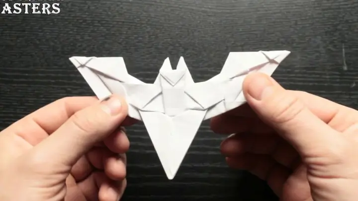 Folding a flying bat from ordinary paper!