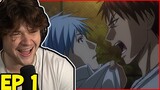 MY FIRST TIME WATCHING KUROKO'S BASKETBALL! || Kuroko Episode 1 Reaction