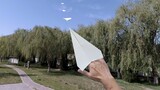 Ingenious internal lock structure, silver dragon paper airplane that flies far