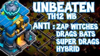 NEW TH12 WAR BASE WITH REPLAY PROOF + LINK | ANTI ZAP WITCHES & HYBRID & DRAGS BATS | CLASH OF CLANS