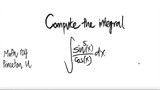 Princeton U: Compute the integral ∫sin^5(x)/cos(x) dx