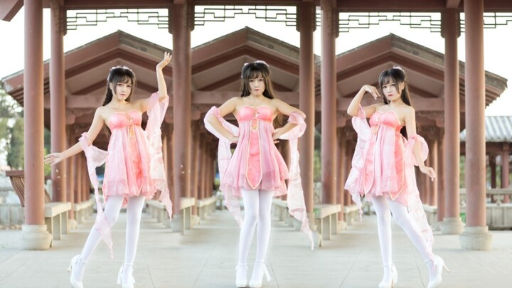 White stockings and lively dance. Peach blossom smile, dance cover 