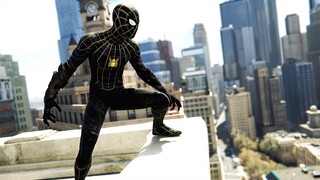Spider-Man PS5 - Black & Gold Suit - Free Roam Combat - No Way Home Update