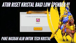 atur tech kristal di soc perdana dan bahas konsep soc perdana