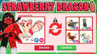 TRADING STRAWBERRY SHORTCAKE BAT DRAGON 🍓 IN NEW ADOPT ME WINTER UPDATE! ROBLOX