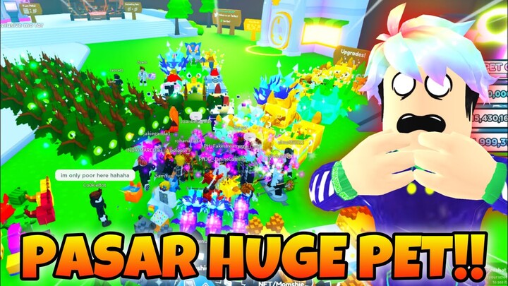 OMG!! KETIKA TRADING PLAZA PENUH DENGAN HUGE PET!! (Pet Simulator X) - Roblox Indonesia