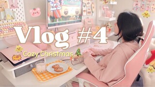 Christmas Vlog: playing with slime, gaming, snacking and unboxing 🧸🍪🥛