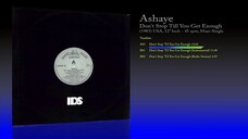 Ashaye (1983) Don't Stop Till You Get Enough [12' Inch - 45 RPM - Maxi-Single]