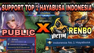 Stenly Jadi Support TOP 1 HAYABUSA INDONESIA ! Victim Renbo ! Kagura Gameplay !