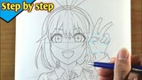 Cara menggambar yotsuba part 1 - how to draw anime girl | gotoubun no hanayome
