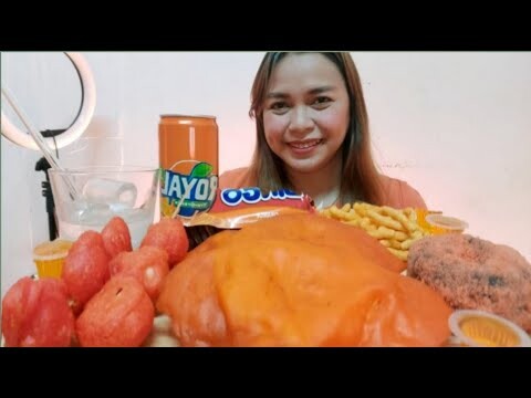 ORANGE FOOD MUKBANG