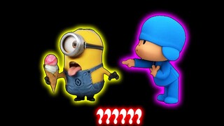 8 More Pocoyo & Minions "Ice Cream & It's Mine" Sound Variations in 55 Seconds