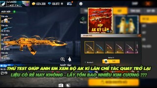 Free Fire| Thử test giúp anh em mức giá về bộ AK chế tác kì lân quay lại  - Liệu có rẻ hay không?