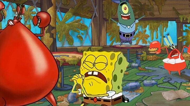 Mr. Krabs has no clothes on. Mr. Krabs inherited the Krusty Krab and Pearl.