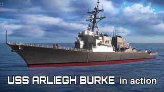 Modern Warships: USS ARLIEGH BURKE in action.