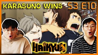 KARASUNO BEATS SHIRATORIZAWA | The Battle of Concepts | Haikyuu Season 3 Ep 10 REACTION