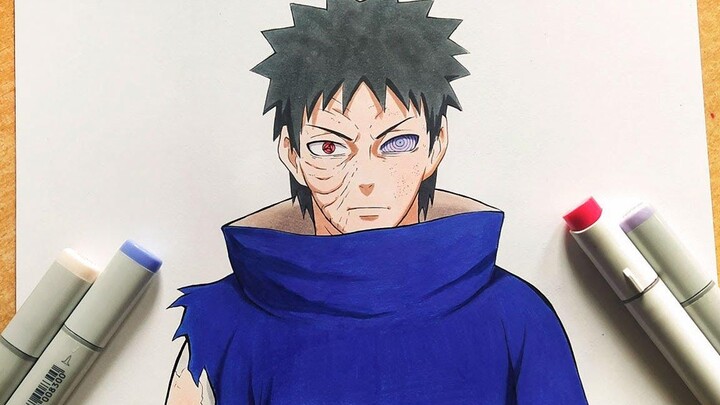 วิธีการวาด Obito Uchiha - Naruto Shippuden ทีละขั้นตอนการสอน