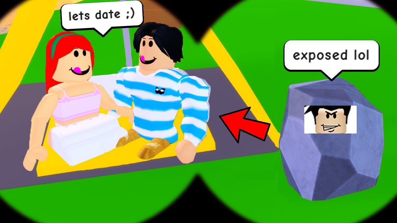 Spying on ROBLOX ONLINE DATERS as a BABY in BROOKHAVEN RP! 