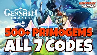 All 7 CODES! 3 NEW + 4 Active = 500 PRIMOGEMS! | Genshin Impact CODES 2021