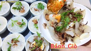 BÁNH GIÒ- Làm bánh giò nhân thịt bằng chén mềm dai thơm ngon nhanh gọn không cầu kỳ