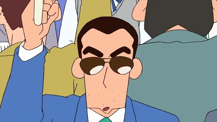 [Crayon Shin-chan] Hiroshi mengubah gaya rambutnya menjadi sama dengan Shin-chan, dan takut pergi be