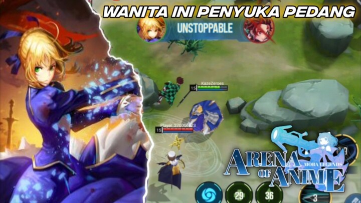 Wanita Ini Suka Sekali Dengan Pedang Yang Panjang dan Sakit🗡️🥀 - Arena Of Anime Gameplay