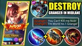 YIN VS MALAYSIA NO.1 GRANGER | YIN BEST BUILD TO COUNTER PRO GRANGER IN MID-LANE | MOBILE LEGENDS
