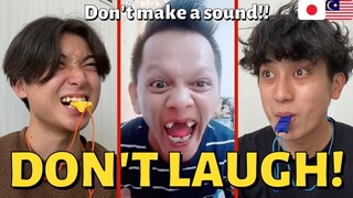Japanese try "Don't laugh challenge" at Malaysian funny video!