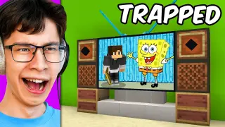 I Trapped My Friends in a CARTOON in Minecraft