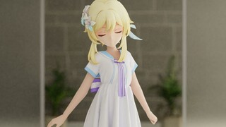 [Fluorescent/Cloth Calculation/Genshin Impact MMD]summertime