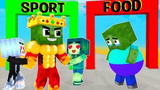 Monster School : Baby Zombie x Squid Game Doll Food Run Challenge - Minecraft Animation