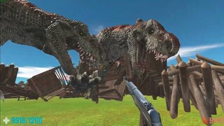 Giant Dinosaurs Attack My Fort. Fps Perspective! Animal Revolt Battle Simulator