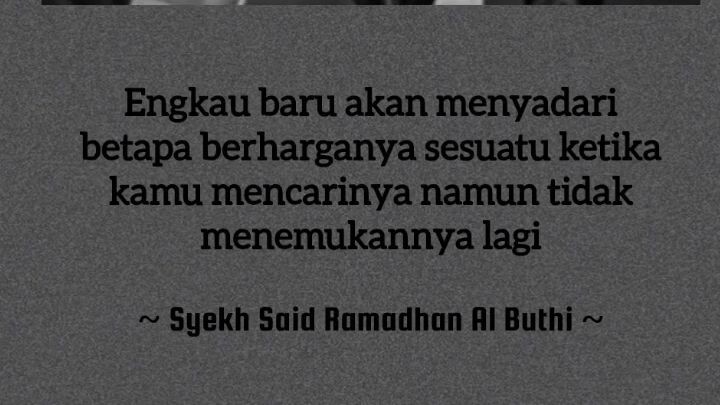 jadi jangan menyia nyiakan hal apapun walaupun itu hal sepele