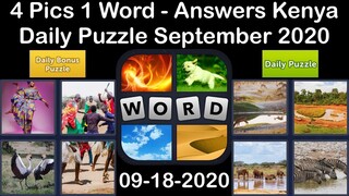 4 Pics 1 Word - Kenya - 18 September 2020 - Daily Puzzle + Daily Bonus Puzzle - Answer - Walkthrough