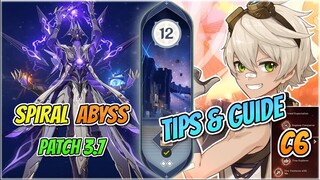 TIPS DAN TRICK SPIRAL ABYSS 3.7! WAJIB C6 BENNETT!?