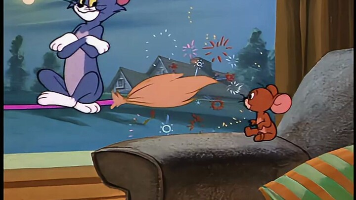 Tom và Jerry|Tập 098: The Flying Witch [phiên bản khôi phục 4K] (ps: kênh trái: phiên bản bình luận;