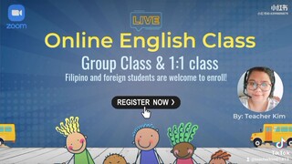 Learn Online English with me! Please contact me. Email: kimberlypuertollano@gmail.com