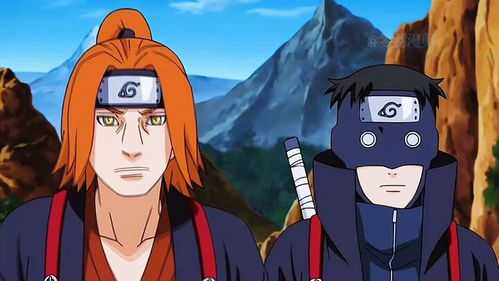 Obito intercepted the fleeing Danzo and captured his men